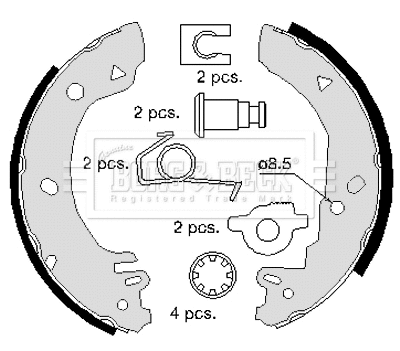 Brake Shoe Set (BBS6221)
