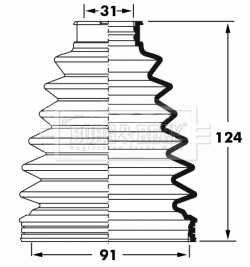 Bellow Kit, drive shaft (BCB6056)