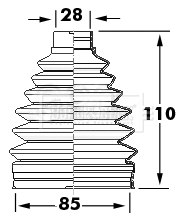 Bellow Kit, drive shaft (BCB6119)