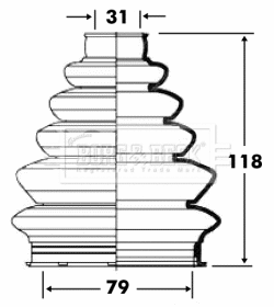 Bellow Kit, drive shaft (BCB6082)