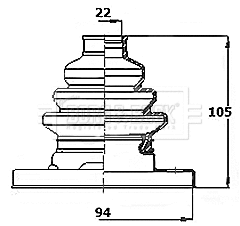 Bellow Kit, drive shaft (BCB6317)