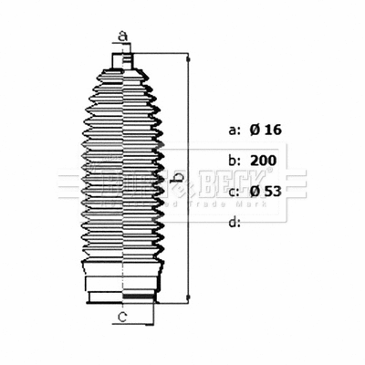 Bellow Kit, steering (BSG3483)