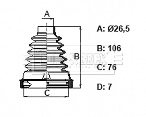 Bellow Kit, drive shaft (BCB6397)