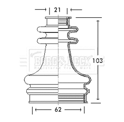 Bellow Kit, drive shaft (BCB2670)
