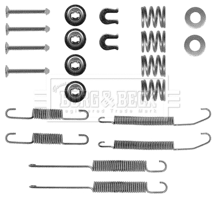 Accessory Kit, brake shoes (BBK6070)