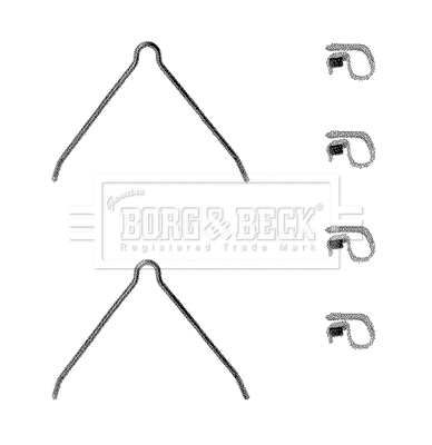 Accessory Kit, disc brake pad (BBK1077)