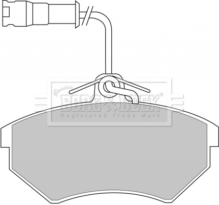 Brake Pad Set, disc brake (BBP1439)