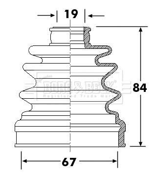 Bellow Kit, drive shaft (BCB6309)