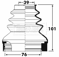 Bellow Kit, drive shaft (BCB2890)
