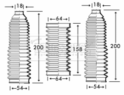 Bellow Kit, steering (BSG3221)