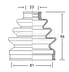 Bellow Kit, drive shaft (BCB2178)
