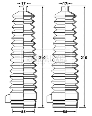 Bellow Kit, steering (BSG3411)