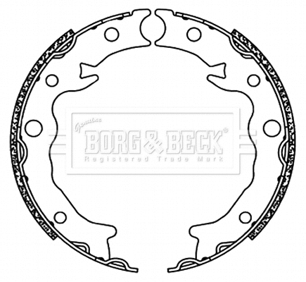Brake Shoe Set, parking brake (BBS6498)