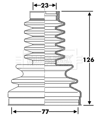 Bellow Kit, drive shaft (BCB6282)