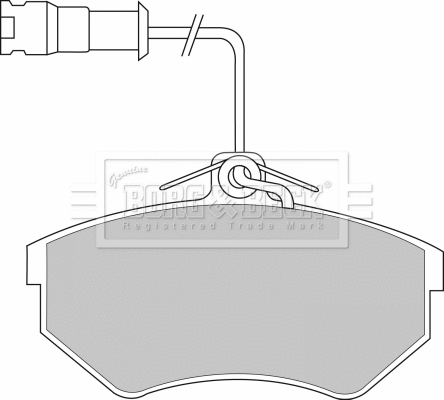 Brake Pad Set, disc brake (BBP1146)