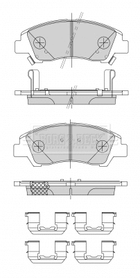 Brake Pad Set, disc brake (BBP2484)