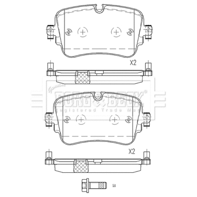 Brake Pad Set, disc brake (BBP2574)