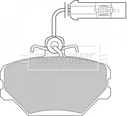Brake Pad Set, disc brake (BBP1086)