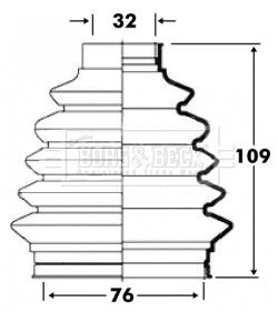 Bellow Kit, drive shaft (BCB6091)