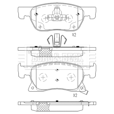 Brake Pad Set, disc brake (BBP2567)