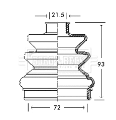 Bellow Kit, drive shaft (BCB2761)