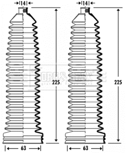 Bellow Kit, steering (BSG3337)