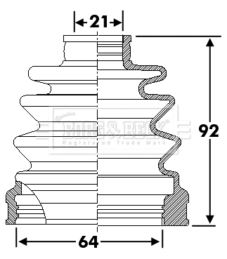 Bellow Kit, drive shaft (BCB6273)