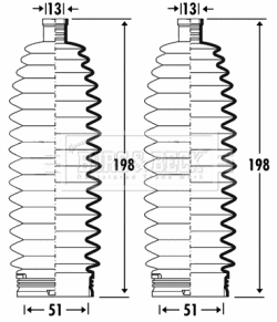Bellow Kit, steering (BSG3361)