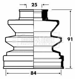 Bellow Kit, drive shaft (BCB2828)