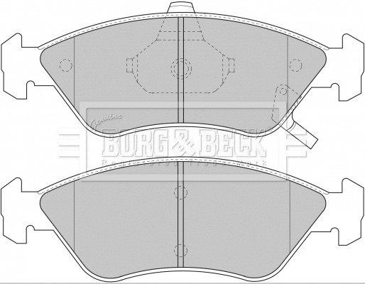 Brake Pad Set, disc brake (BBP1661)