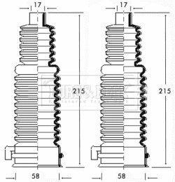 Bellow Kit, steering (BSG3195)