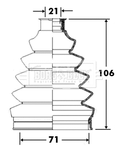 Bellow Kit, drive shaft (BCB2365)