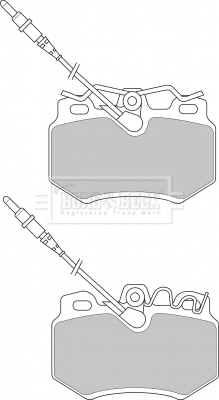 Brake Pad Set, disc brake (BBP1395)