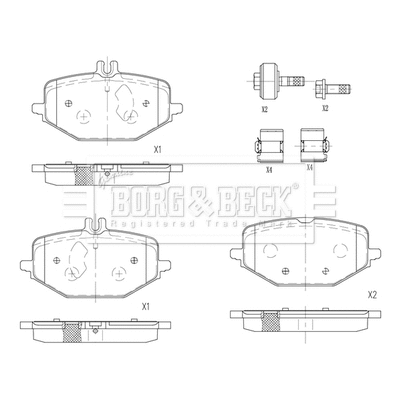 Brake Pad Set, disc brake (BBP2874)