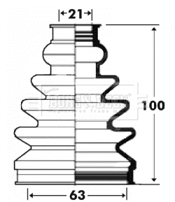 Bellow Kit, drive shaft (BCB2920)