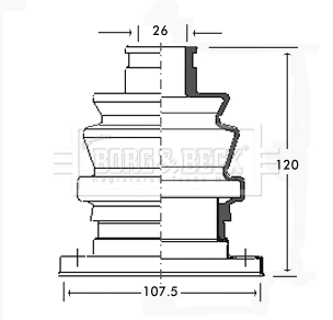 Bellow Kit, drive shaft (BCB2311)