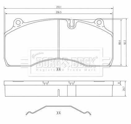 Brake Pad Set, disc brake (BBP33020)