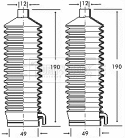 Bellow Kit, steering (BSG3215)