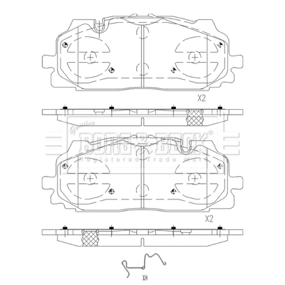 Brake Pad Set, disc brake (BBP2595)