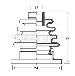 Bellow Kit, drive shaft (BCB2674)