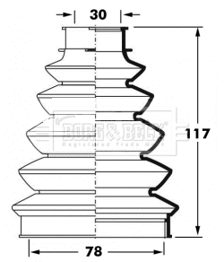 Bellow Kit, drive shaft (BCB6070)