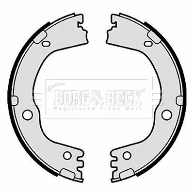Brake Shoe Set, parking brake (BBS6512)