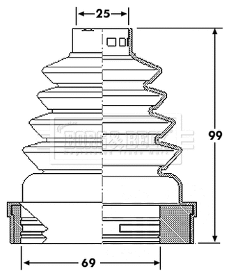 Bellow Kit, drive shaft (BCB6190)