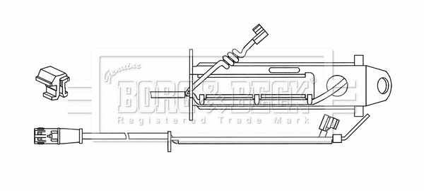 Warning Contact, brake pad wear (BWL33087)