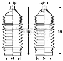 Bellow Kit, steering (BSG3284)