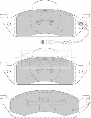 Brake Pad Set, disc brake (BBP1640)