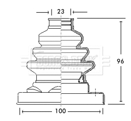 Bellow Kit, drive shaft (BCB2679)