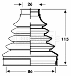 Bellow Kit, drive shaft (BCB2799)