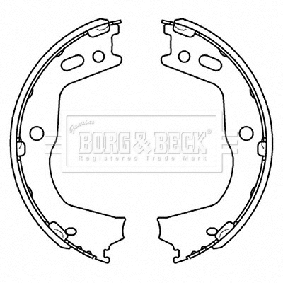 Brake Shoe Set, parking brake (BBS6513)