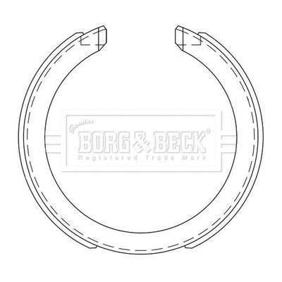 Brake Shoe Set, parking brake